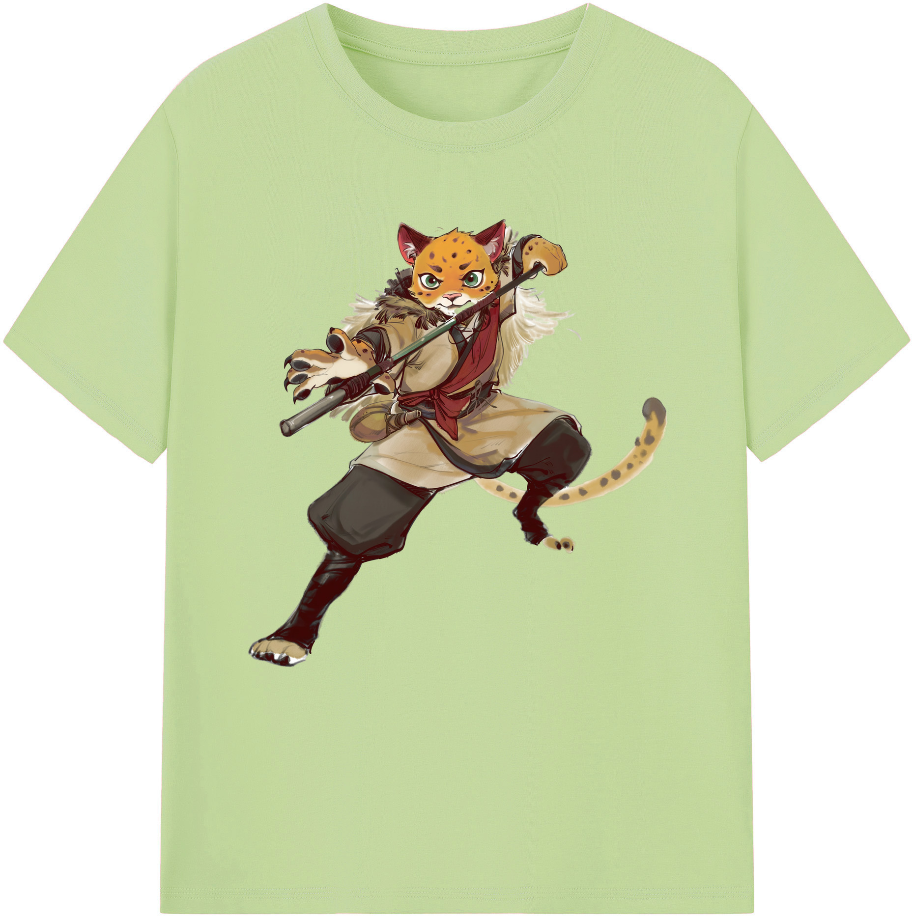 （画像用） Ne Zha 2 ナタ 魔童の大暴れ 綿100％半袖Tシャツ（フロントプリント）